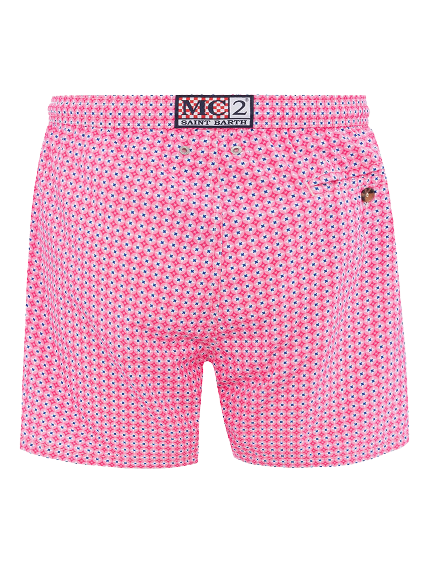 Man lightweight fabric swim-shorts Lighting Micro Fantasy with tie print - MC2 Saint Barth