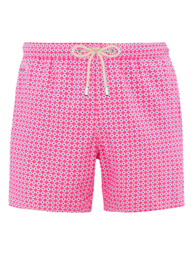 Man lightweight fabric swim-shorts Lighting Micro Fantasy with tie print - MC2 Saint Barth