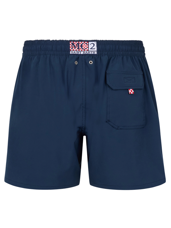 Comfort classic stretch swim shorts with Dal Padel alla Brace embroidery | INSULTI LUMINOSI SPECIAL EDITION - MC2 Saint Barth