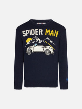 Boy crewneck sweater with car print - MC2 Saint Barth