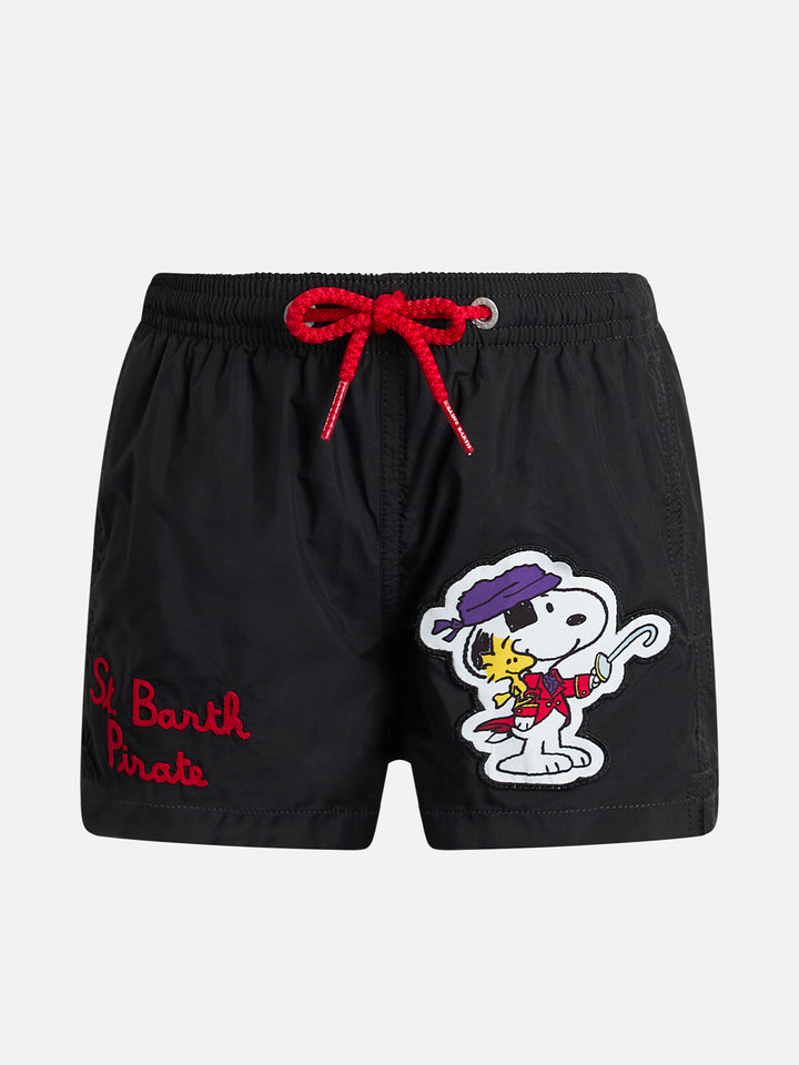 Boy mid-length Haiti swim-shorts with Snoopy placed print and embroidery | SNOOPY PEANUTS SPECIAL EDITION - MC2 Saint Barth
