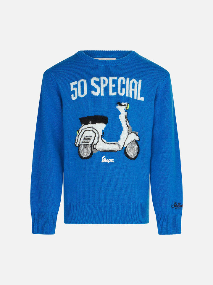 Boy crewneck sweater with Vespa print | VESPA® SPECIAL EDITION - MC2 Saint Barth
