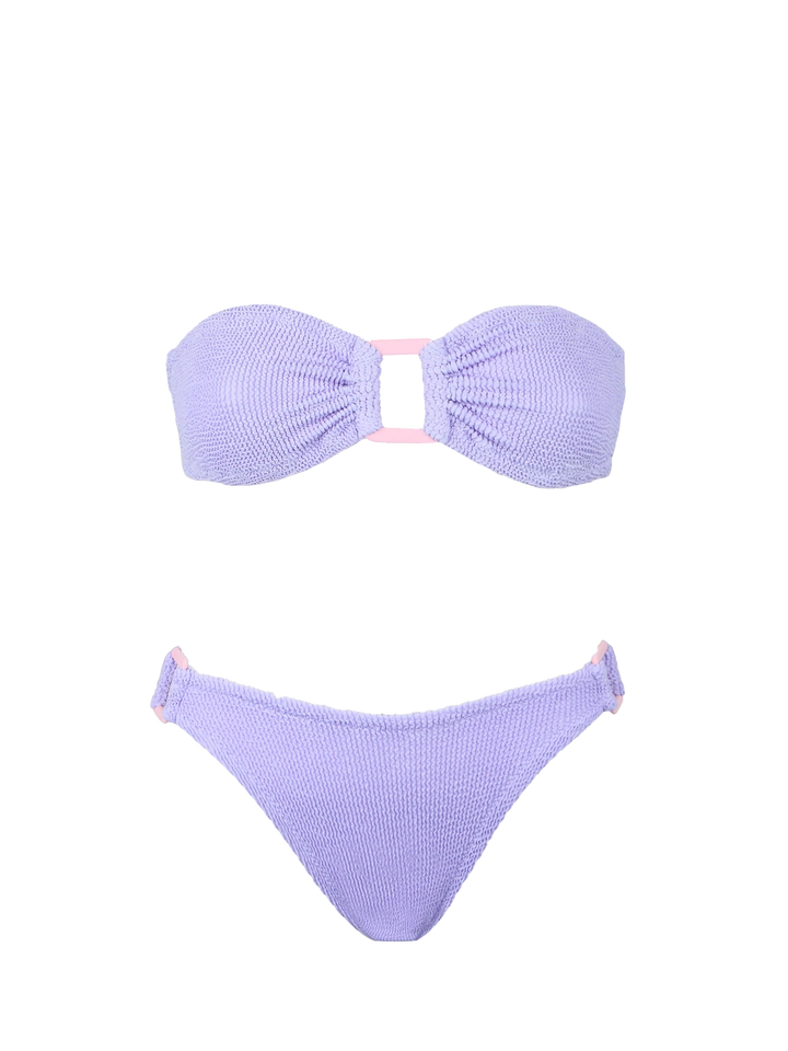 Woman crinkle pastel bandeau bikini - MC2 Saint Barth