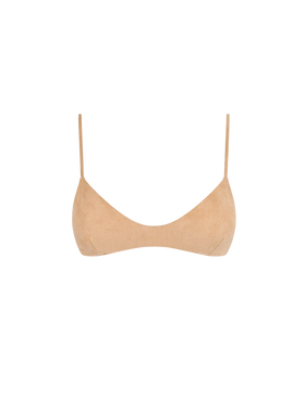 Beige bralette suede effect - MC2 Saint Barth