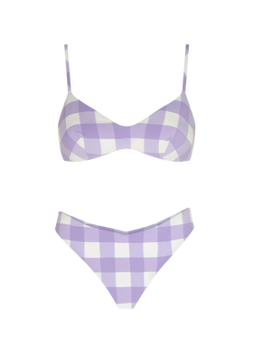 Woman triangle bikini with gingham print - MC2 Saint Barth