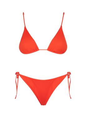 Orange ribbed triangle bikini - MC2 Saint Barth
