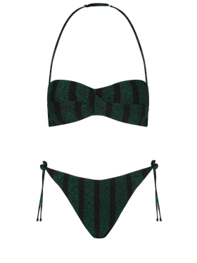 Woman lurex striped balconette bikini - MC2 Saint Barth