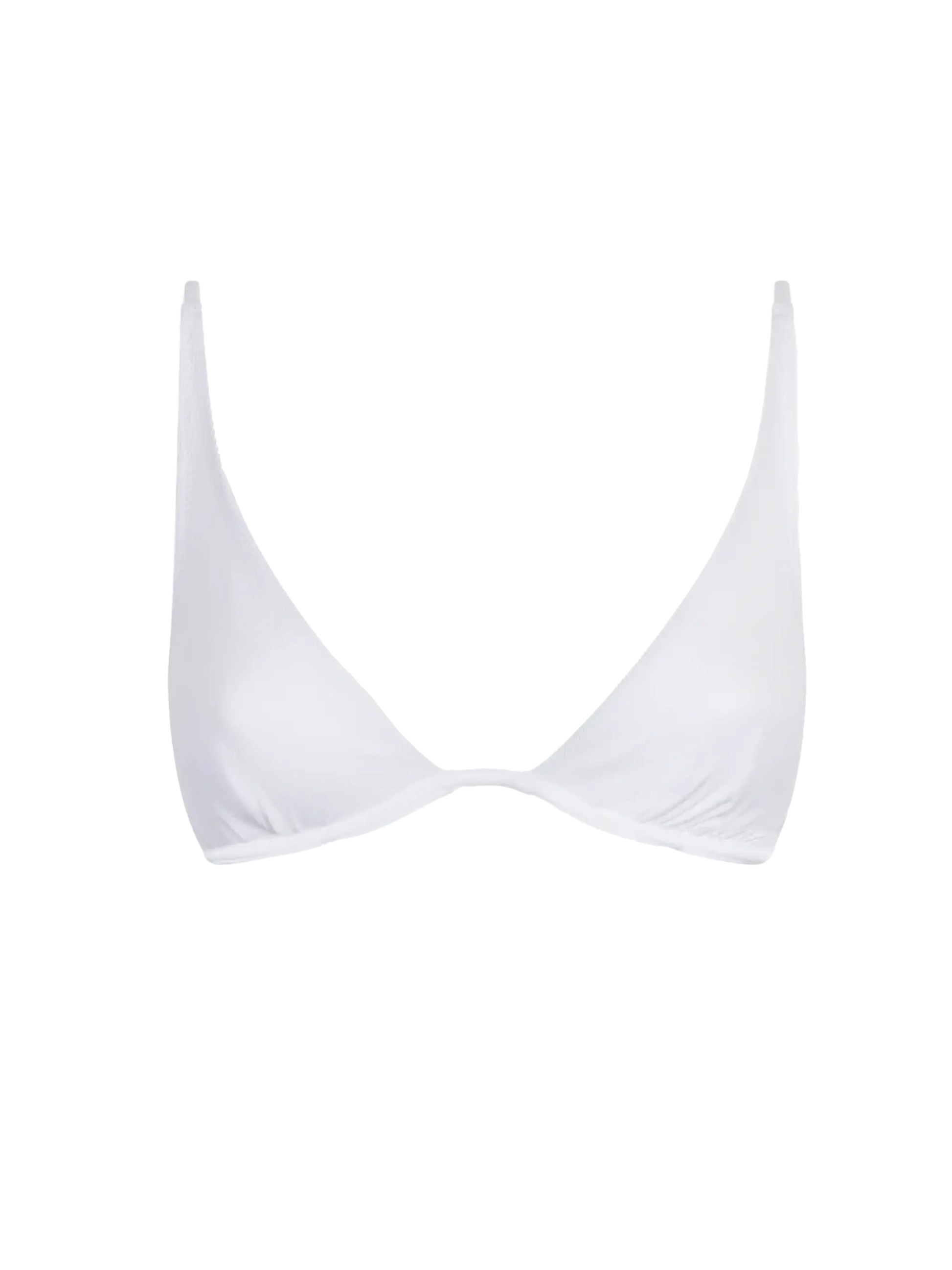 White ribbed V-wired top - MC2 Saint Barth