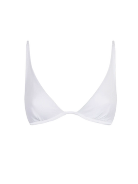 White ribbed V-wired top - MC2 Saint Barth