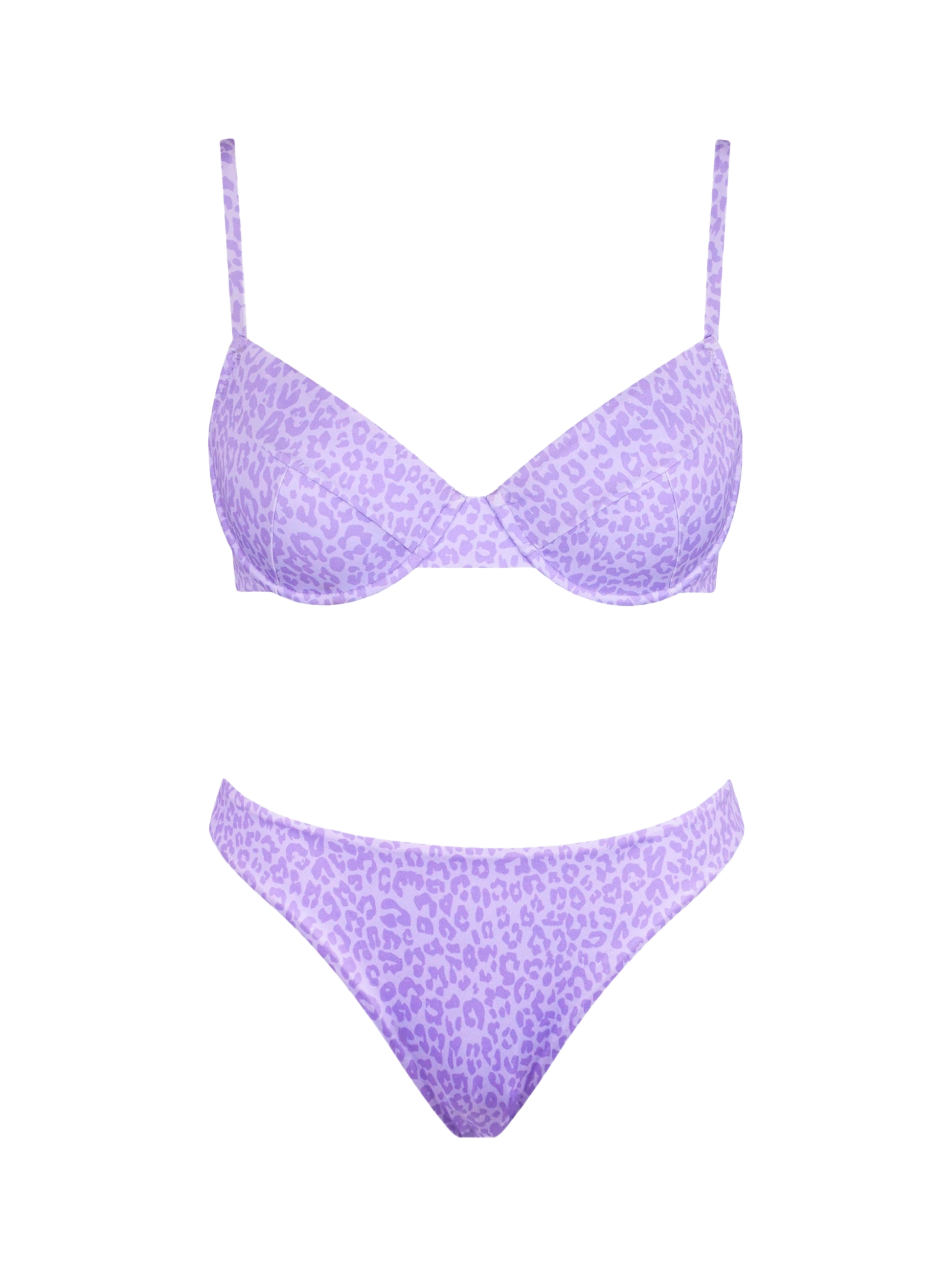 Animalier print bralette bikini with cheeky swim briefs - MC2 Saint Barth