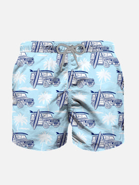 Jeep print boy light fabric swim shorts - MC2 Saint Barth
