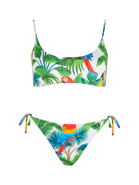 Bralette bikini with parrot print - MC2 Saint Barth