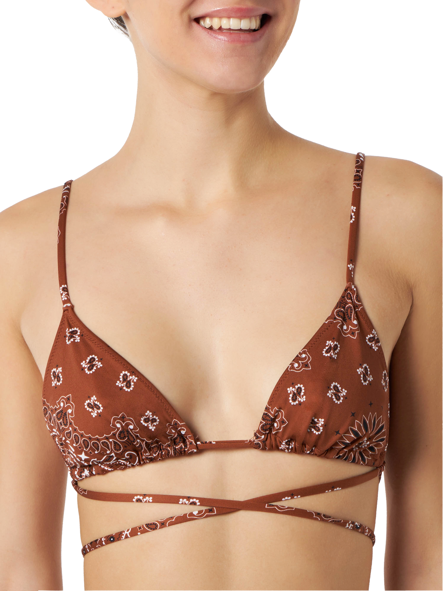Woman bandanna triangle bikini with cheeky swim briefs - MC2 Saint Barth