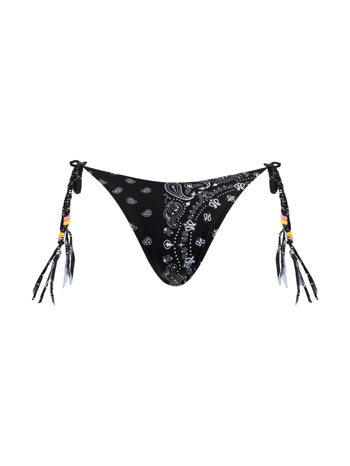 Woman bralette bikini with black bandanna print - MC2 Saint Barth