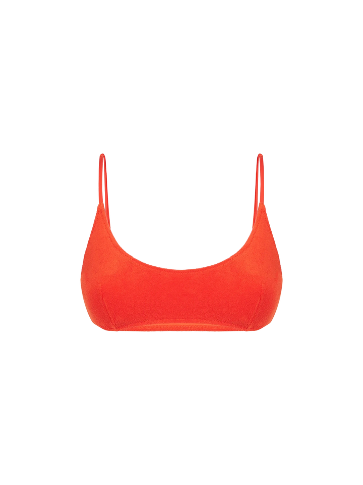 Woman orange terry bralette swimsuit - MC2 Saint Barth