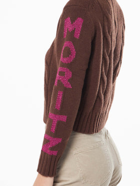 Woman turtleneck braided sweater with Saint Moritz jacquard - MC2 Saint Barth
