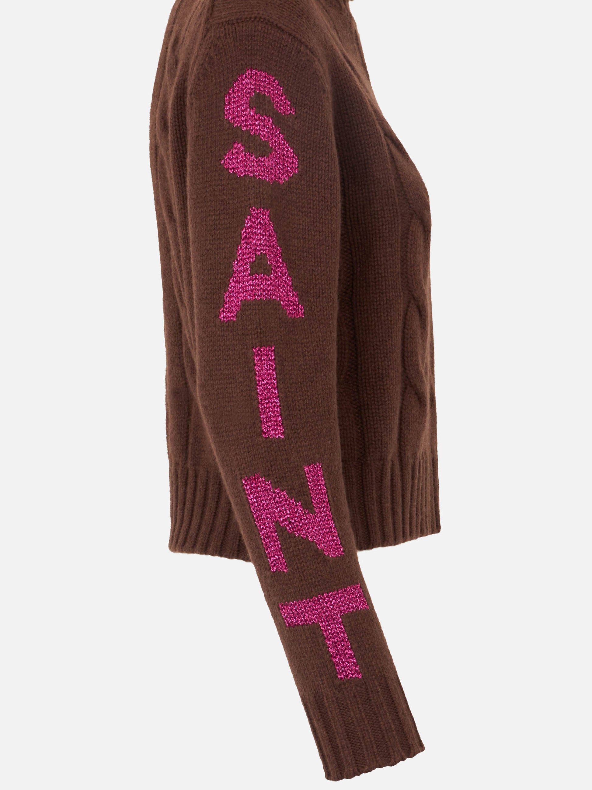 Woman turtleneck braided sweater with Saint Moritz jacquard - MC2 Saint Barth
