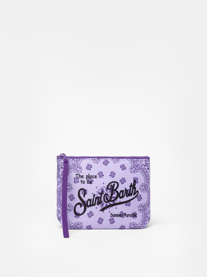 Pochette scuba bandana lilla Aline