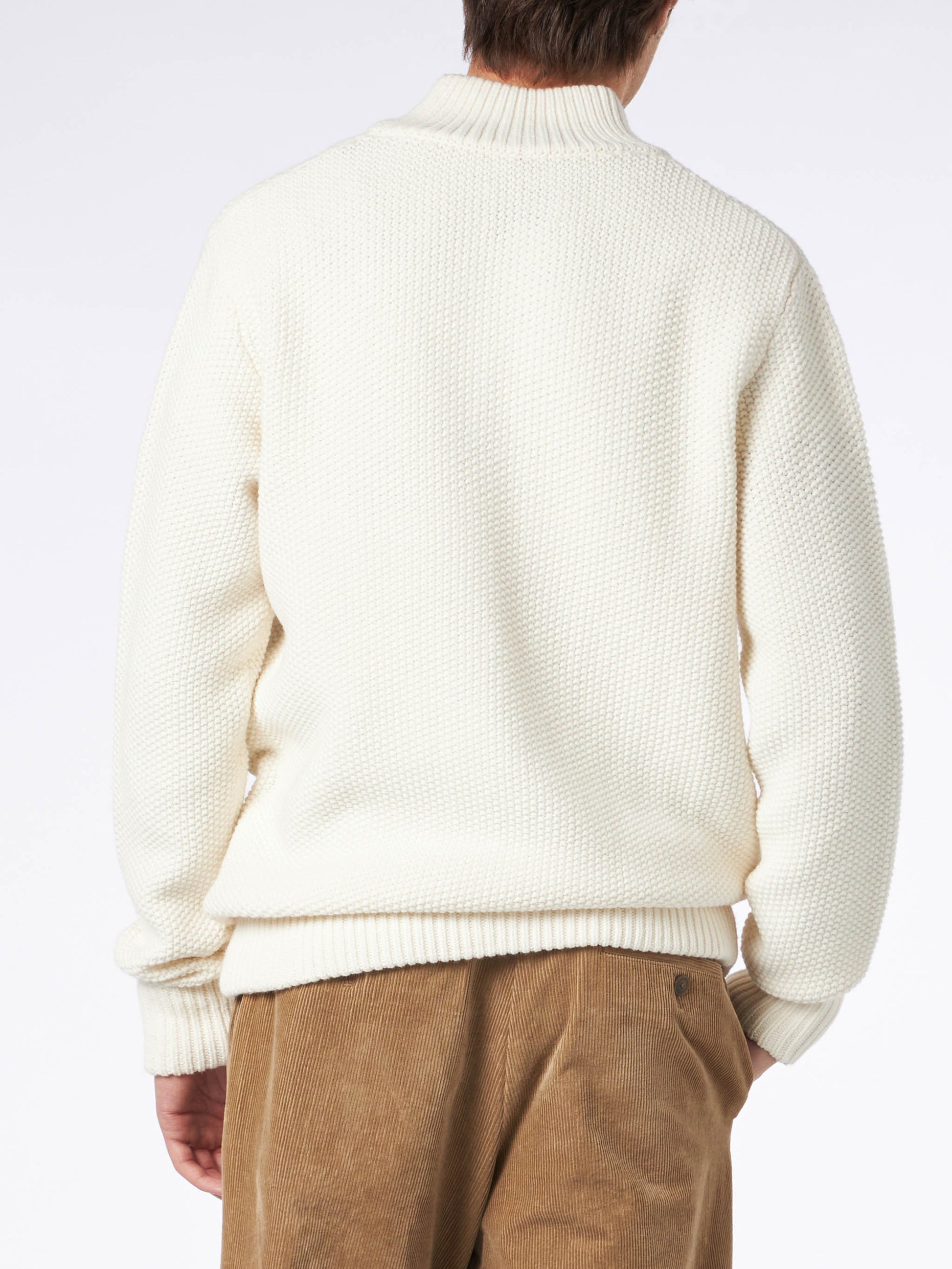 Man knitted bomber with felt pockets - MC2 Saint Barth