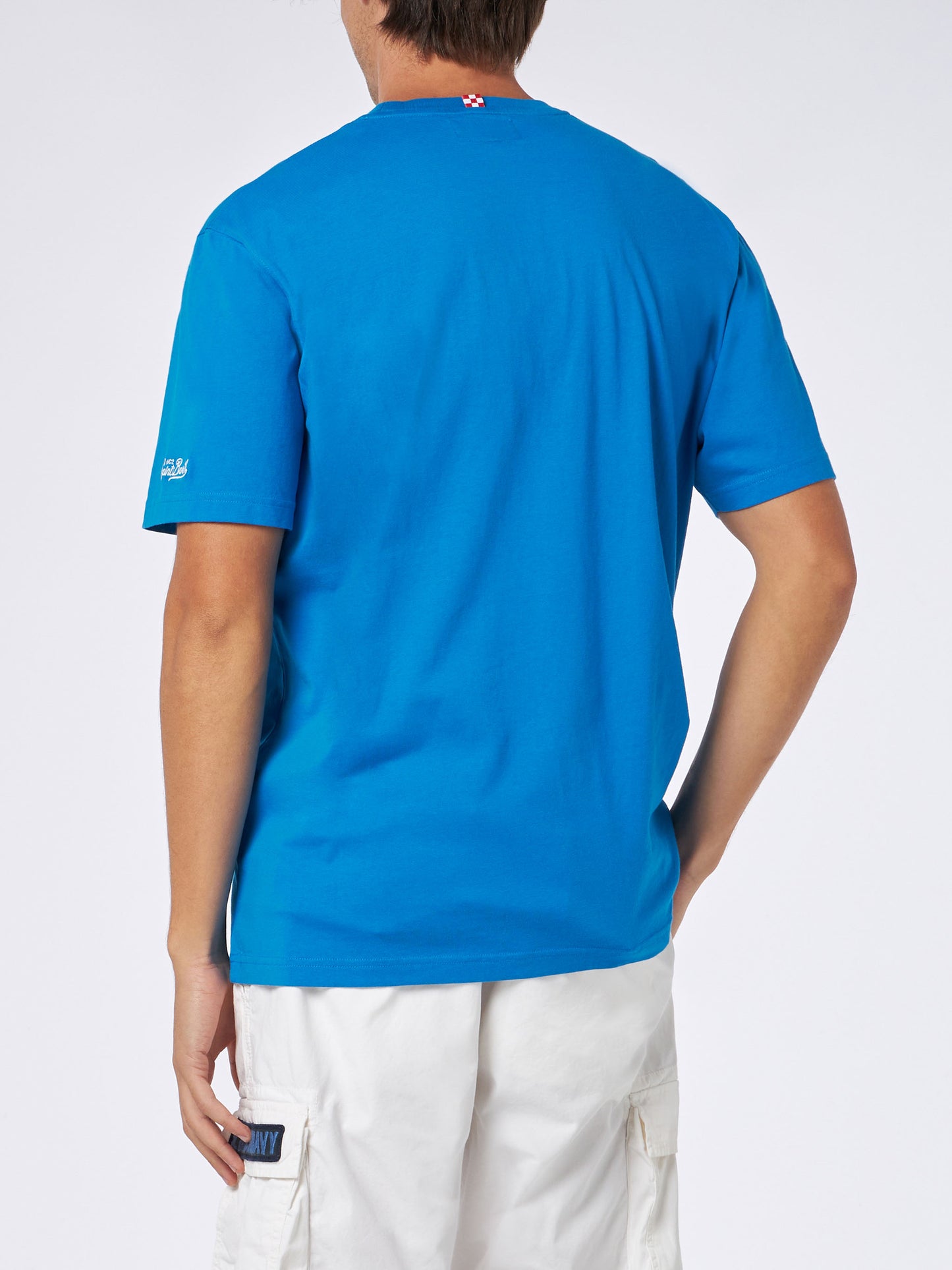Man heavy cotton t-shirt with St. Barth padel club print - MC2 Saint Barth
