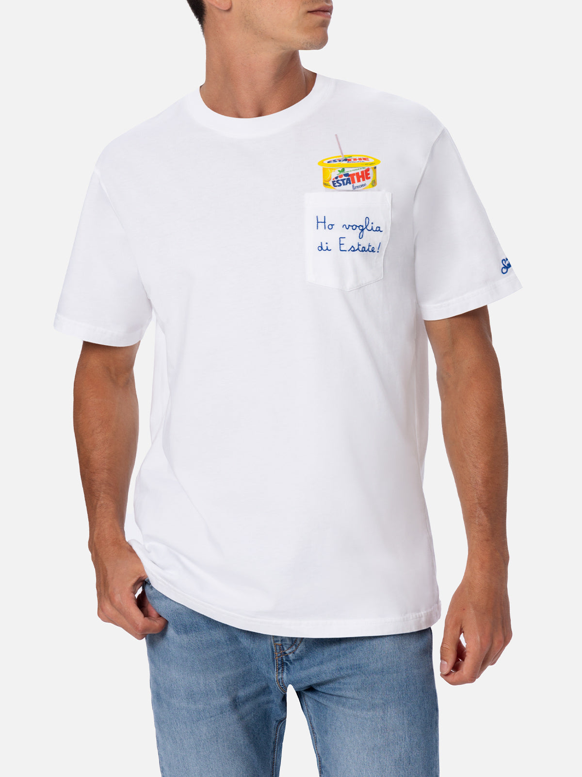T-shirt uomo in cotone Austin con ricamo Estathé | EDIZIONE SPECIALE ESTATHE'