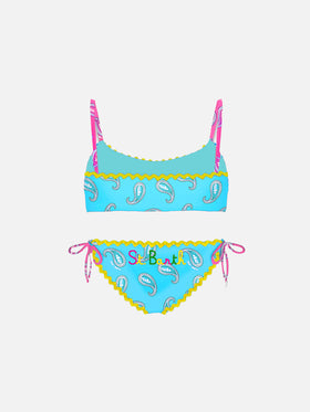 Girl bralette bikini with paisley print - MC2 Saint Barth