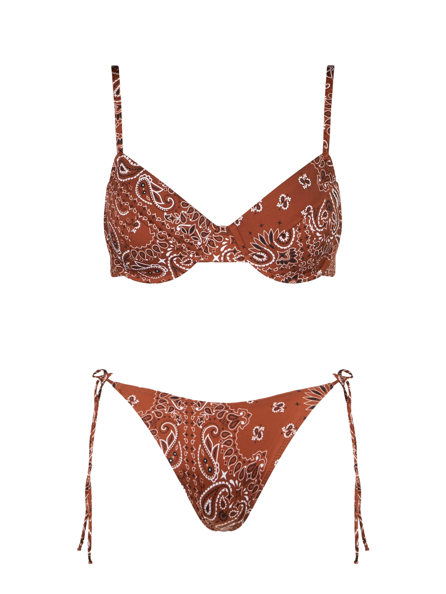 Woman bralette bikini with bandanna print - MC2 Saint Barth