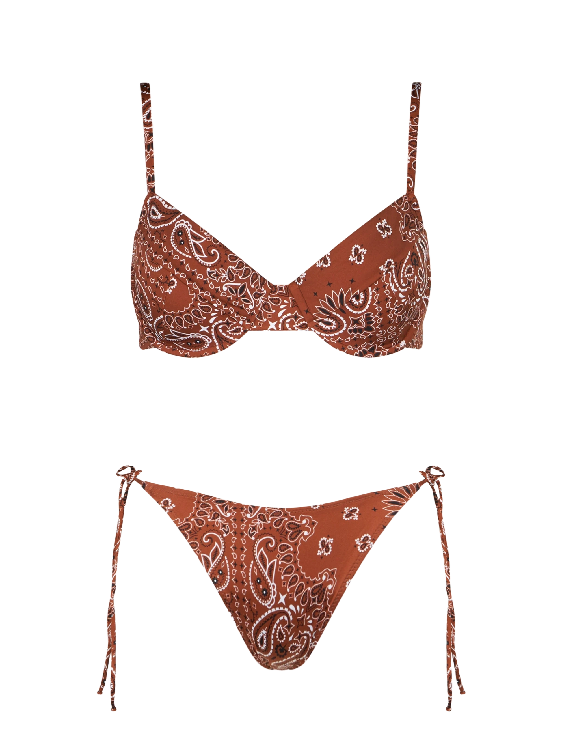 Woman bralette bikini with bandanna print - MC2 Saint Barth