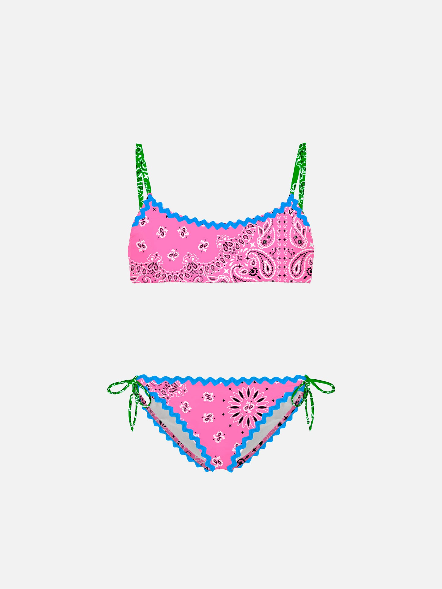 Girl bralette bikini with bandanna print - MC2 Saint Barth