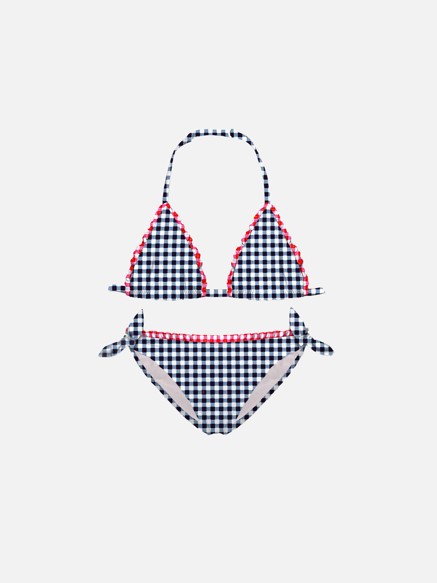 Girl gingham bikini with embroidery - MC2 Saint Barth