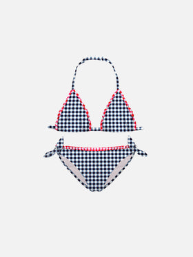 Girl gingham bikini with embroidery - MC2 Saint Barth