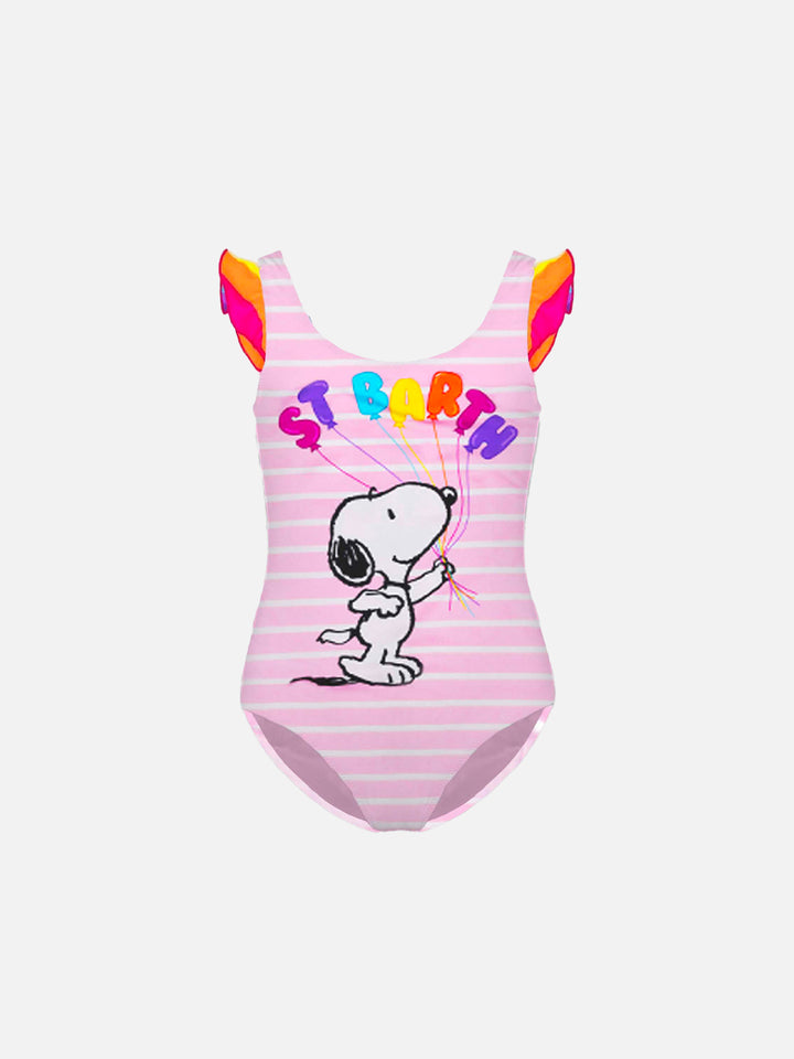 Girl ruffled swimsuit Snoopy print | Peanuts® Special Edition - MC2 Saint Barth