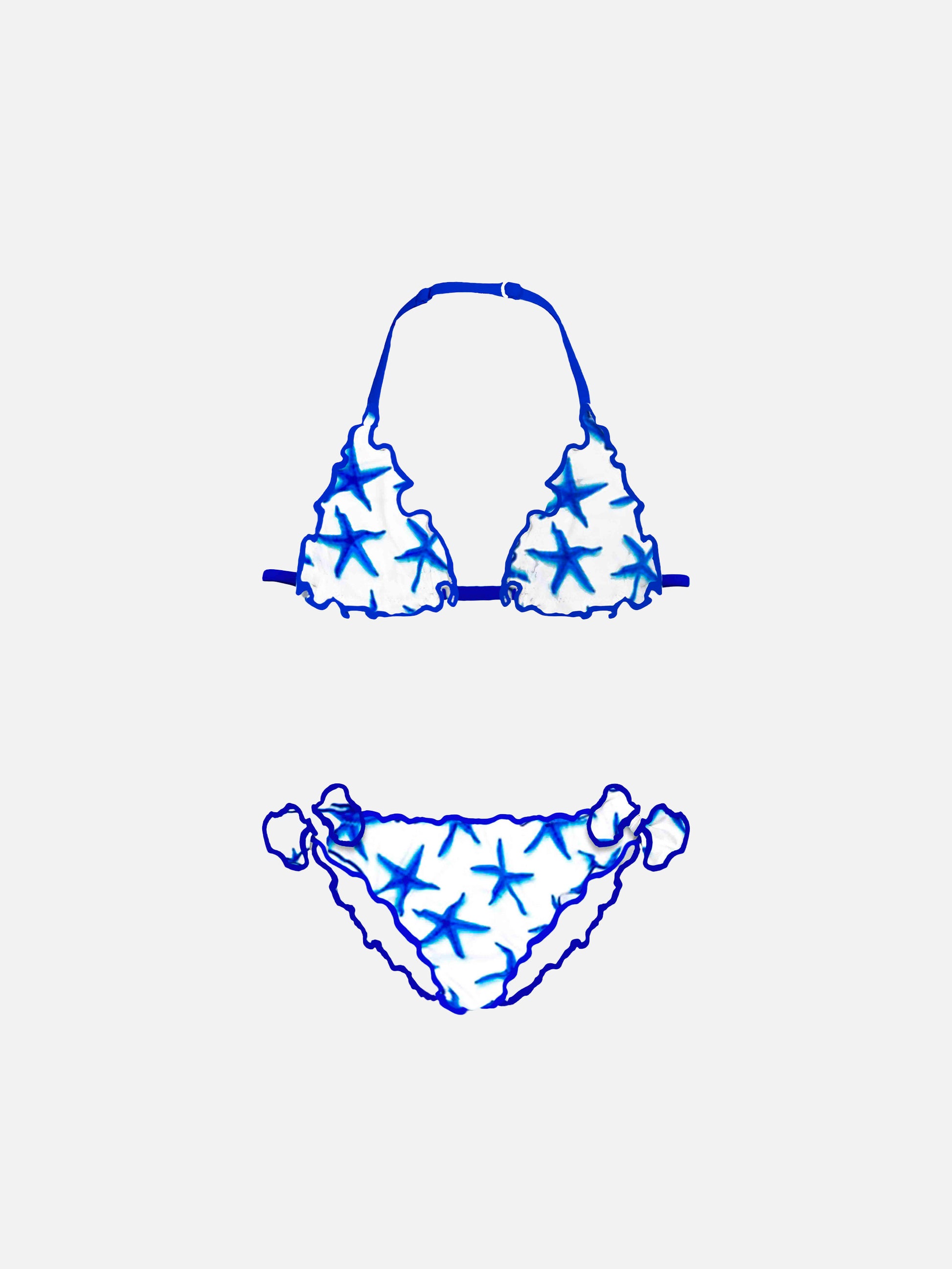 Girl triangle bikini with starfish print - MC2 Saint Barth