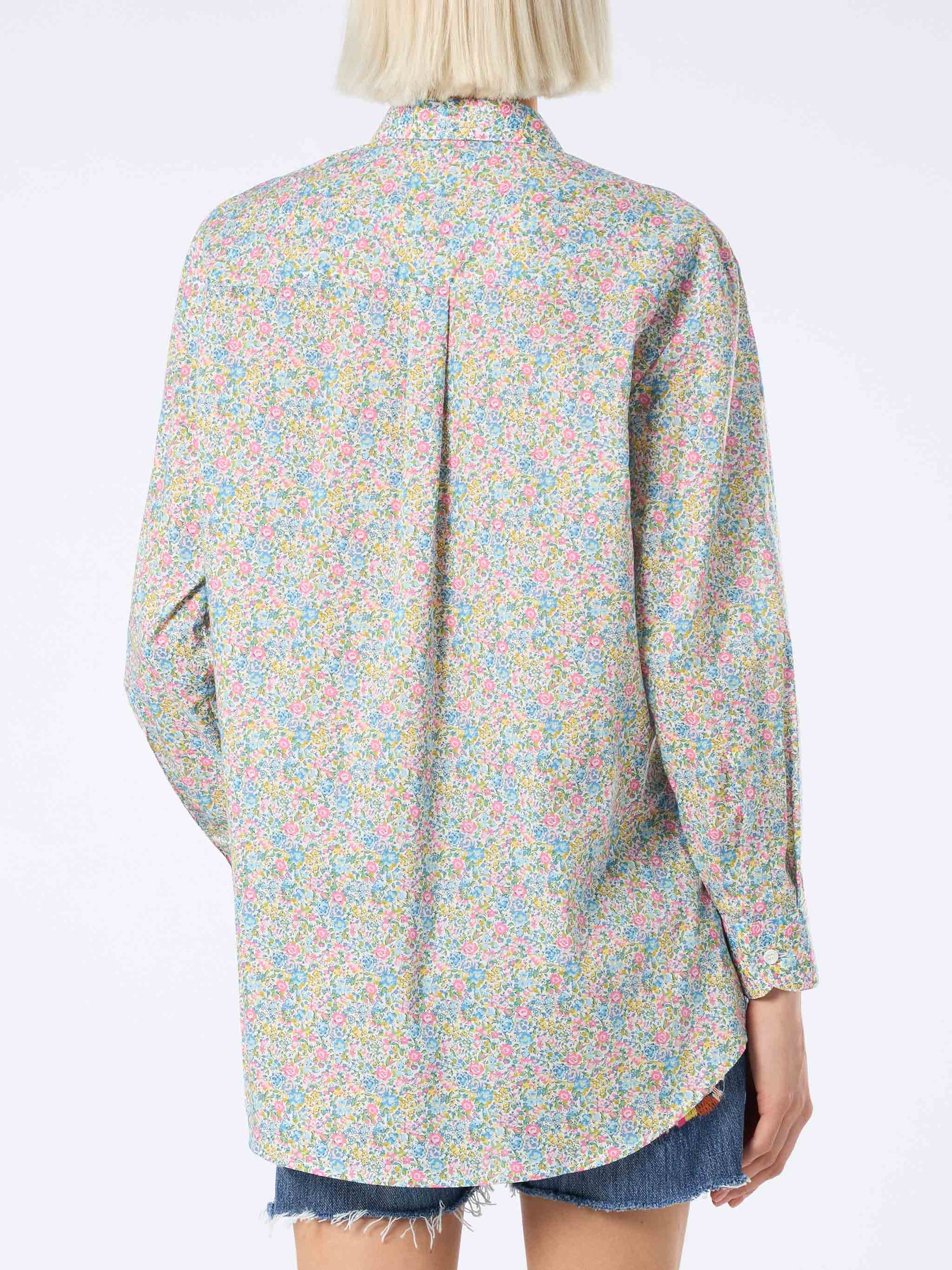 Woman cotton shirt Brigitte with Emma & Georgina print | MADE WITH LIBERTY FABRIC - MC2 Saint Barth