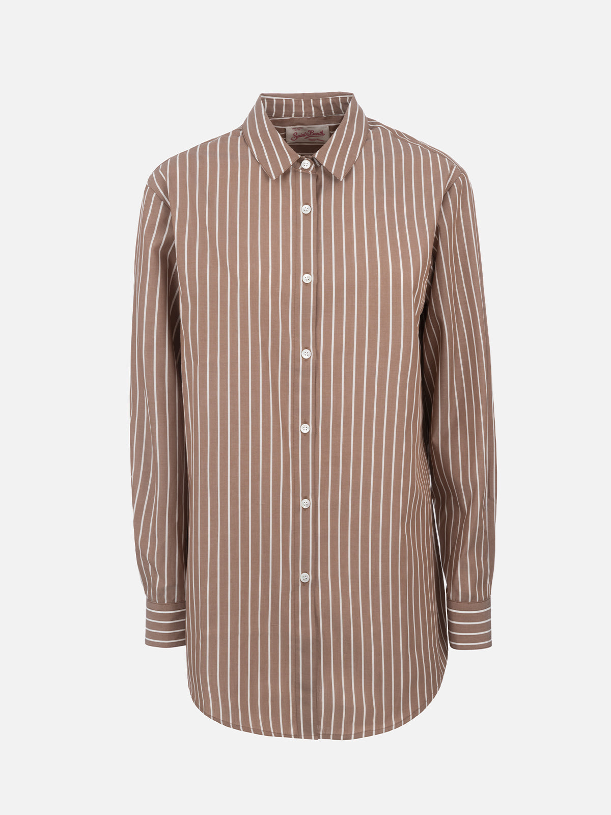 Chemise femme en coton Brigitte à imprimé rayé 