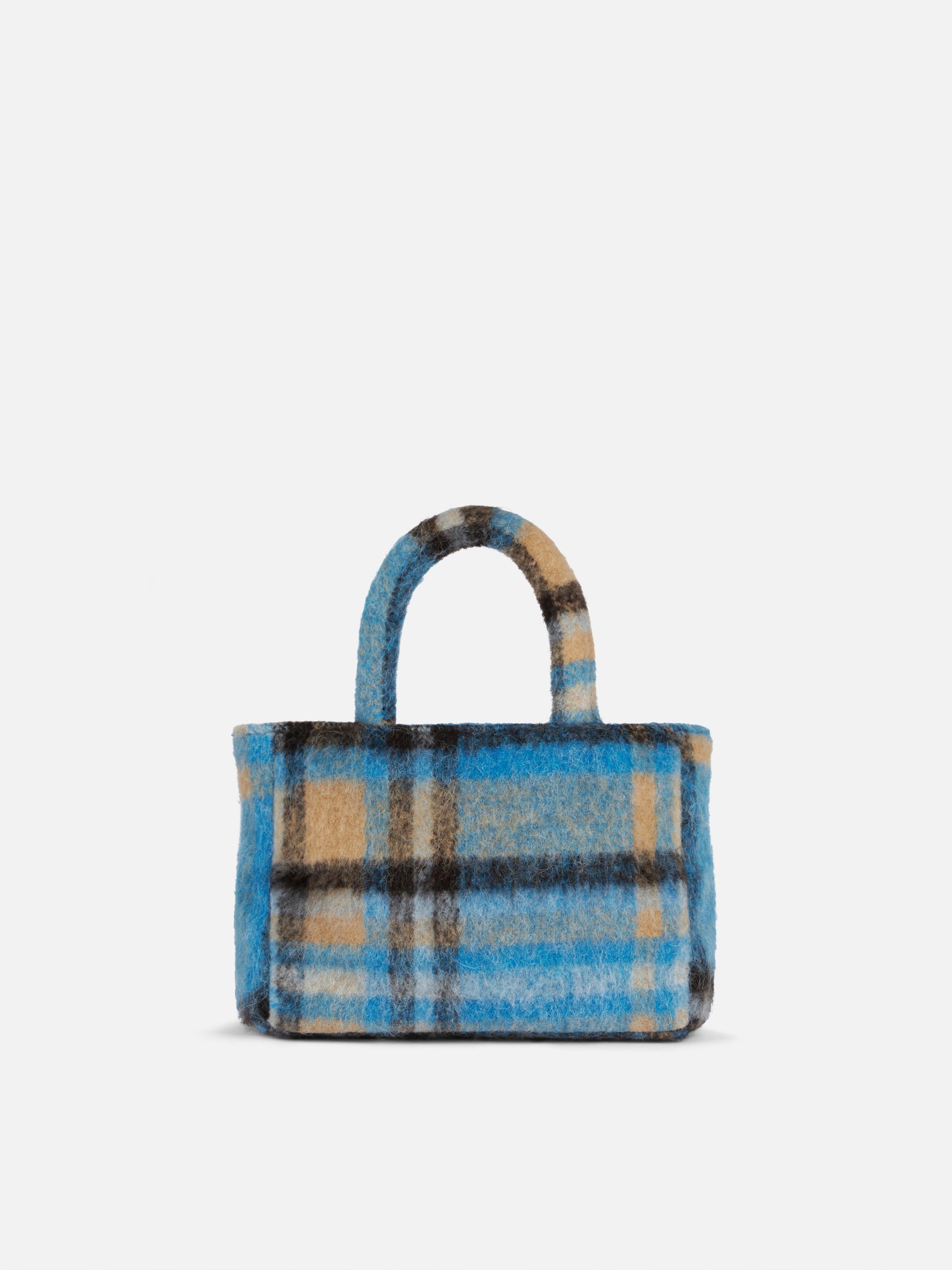 Soft wooly Clarine handbag with tartan pattern - MC2 Saint Barth