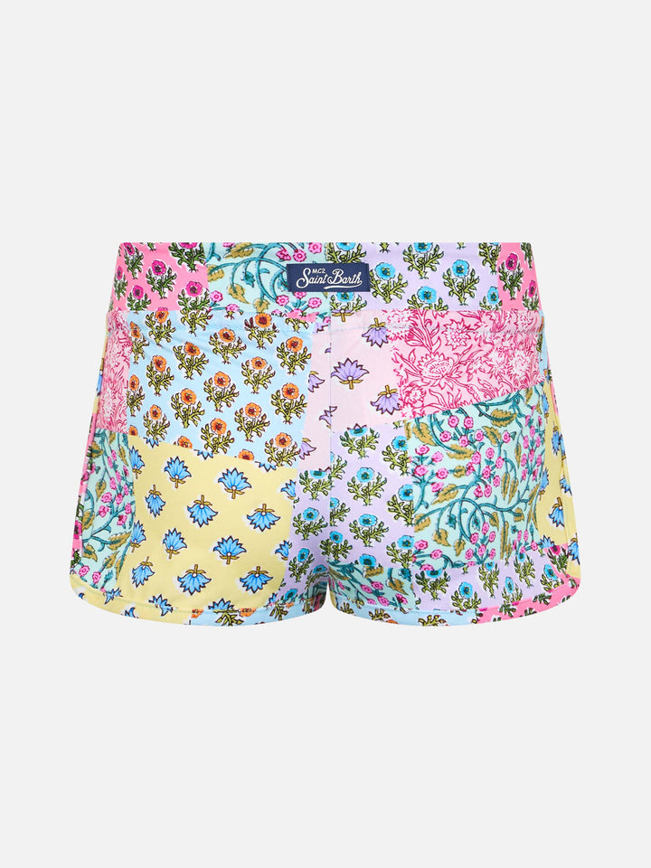 Girl beach shorts Coco with flower print - MC2 Saint Barth