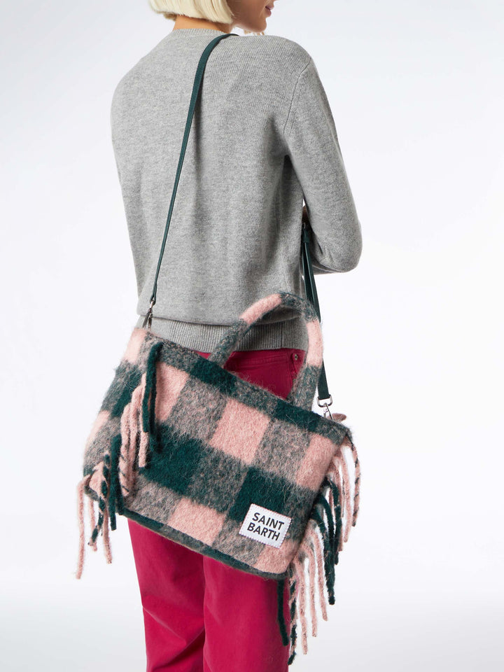 Colette blanket handbag with check print - MC2 Saint Barth
