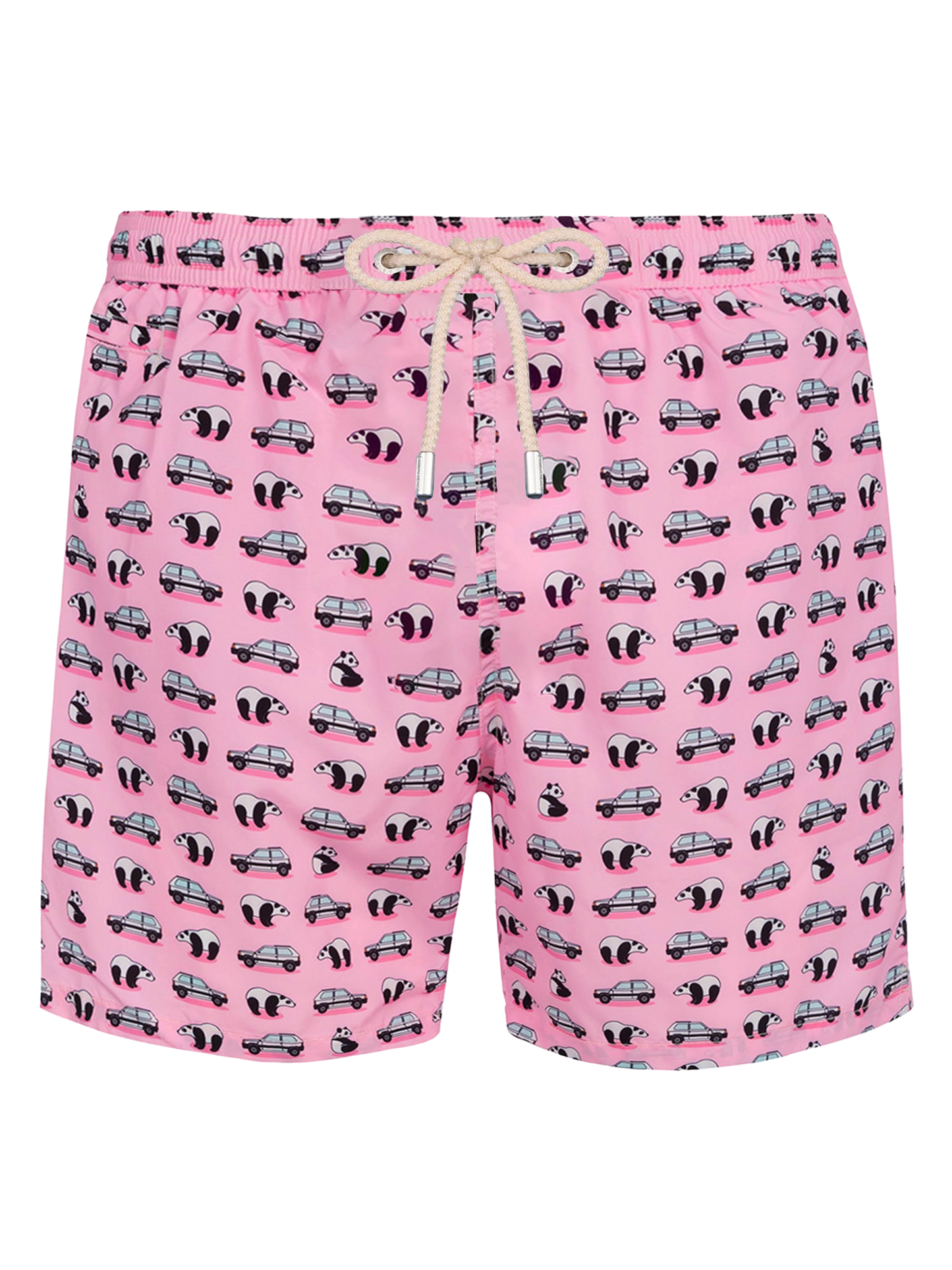 Man lightweight fabric swim-shorts Lighting Micro Fantasy with Panda and panda print | PANDA SPECIAL EDITION - MC2 Saint Barth