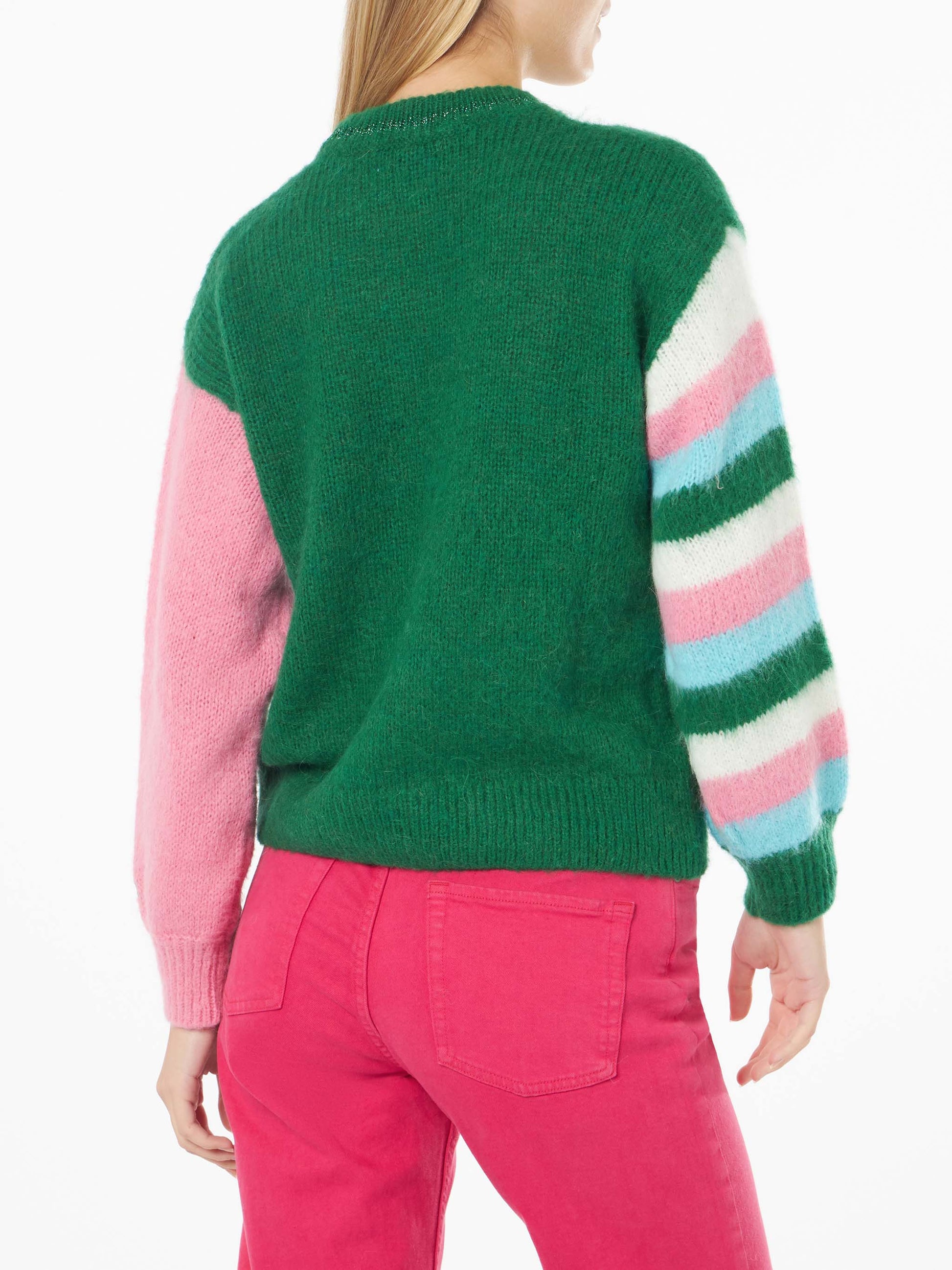 Woman boxy shape soft sweater with Comme ci comme ça embroidery - MC2 Saint Barth