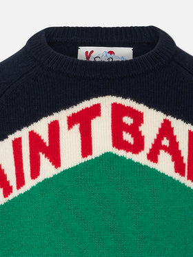 Boy crewneck sweater with Saint Barth print - MC2 Saint Barth