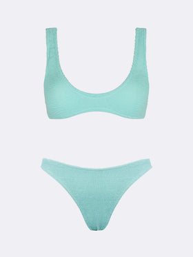 Bikini a bralette verde salvia crinkle Pamy Elise