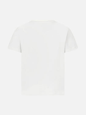 Girl heavy cotton t-shirt with Barbie St. Barth print | BARBIE SPECIAL EDITION