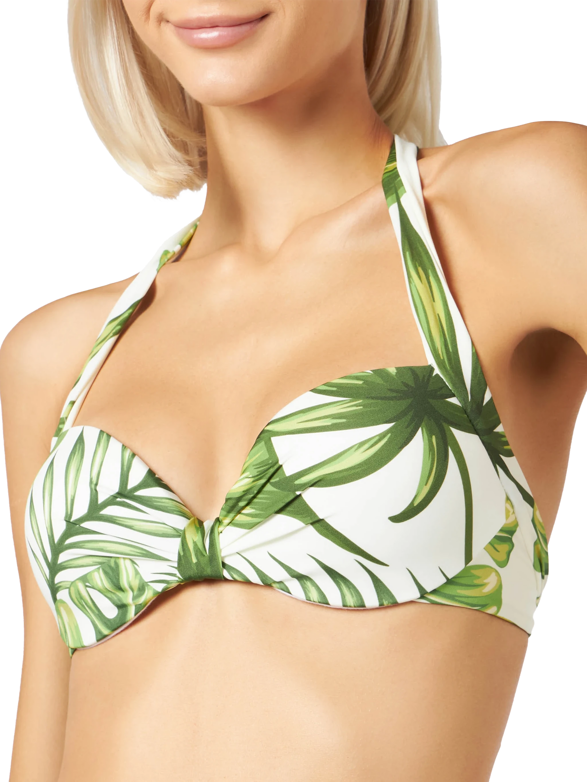 Tropical leaves print bralette - MC2 Saint Barth