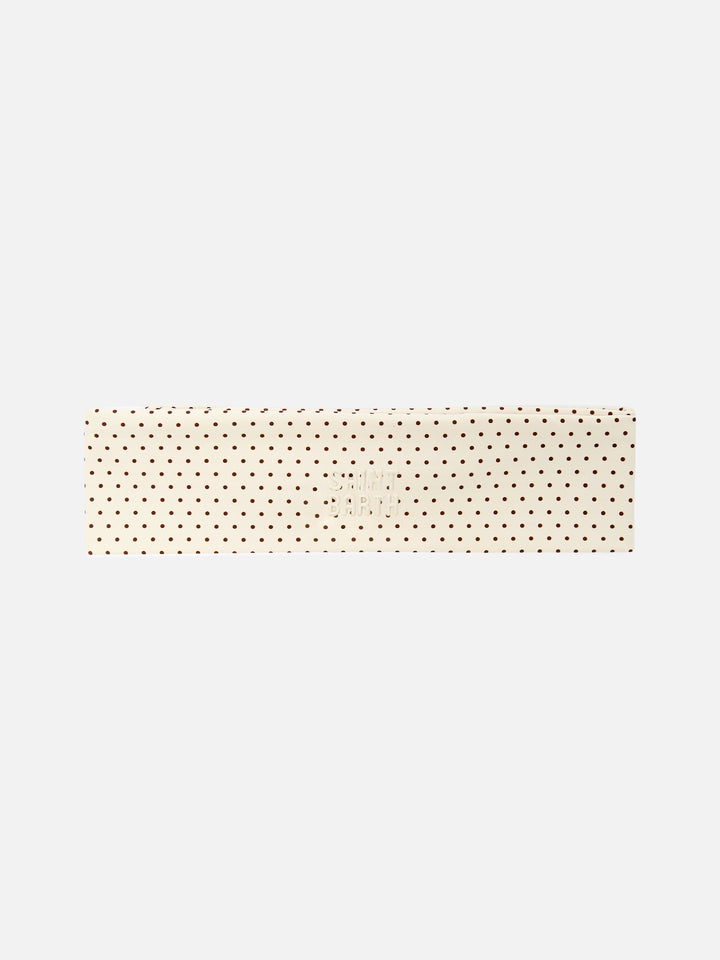 Studio headband with micro polka dot print