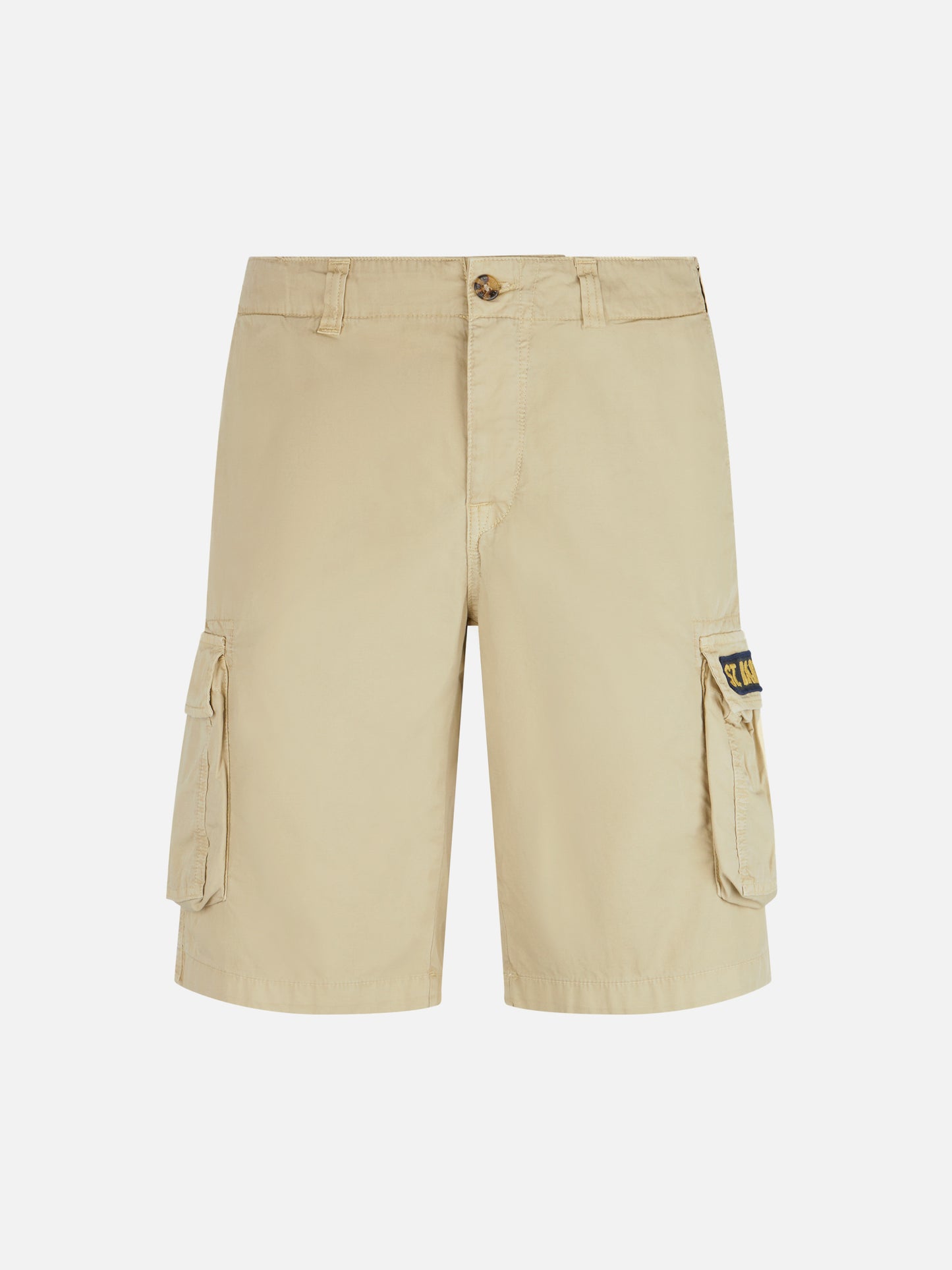 Man beige cotton cargo shorts - MC2 Saint Barth
