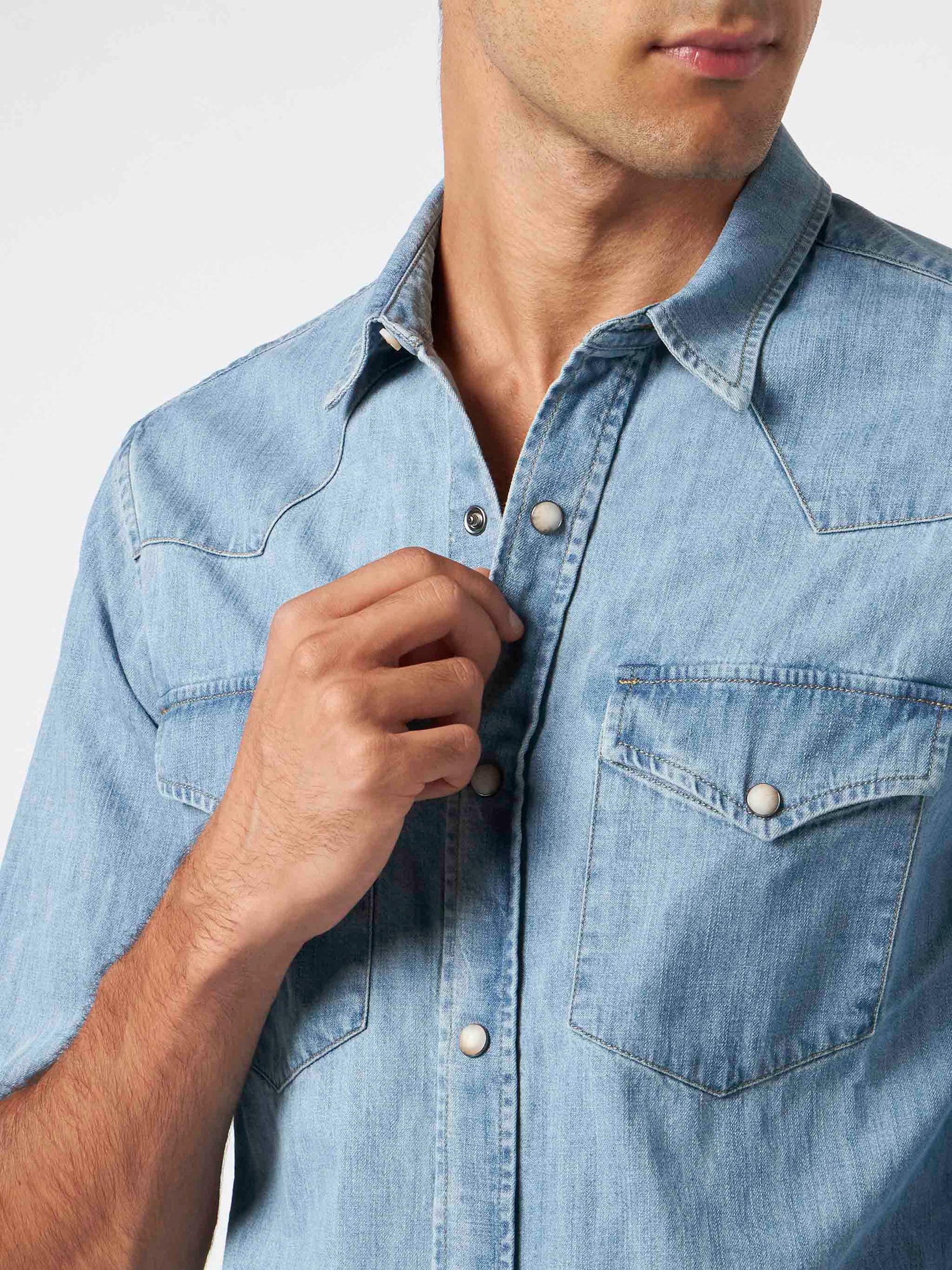 Man denim cotton shirt - MC2 Saint Barth