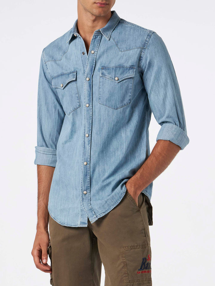 Man denim cotton shirt - MC2 Saint Barth