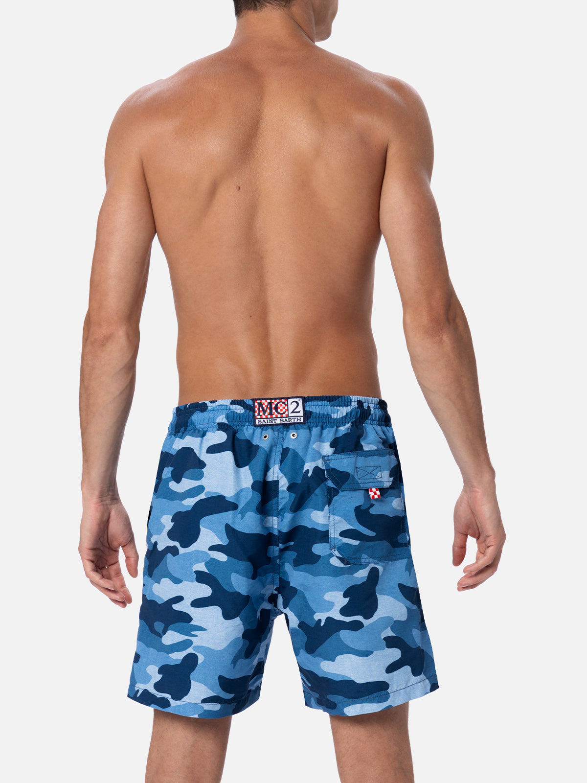 Man mid-length Gustavia swim-shorts with camouflage print - MC2 Saint Barth