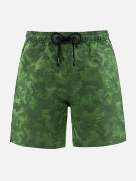 Man ripstop fabric swim shorts Harbour The Riviera with camo jacquard - MC2 Saint Barth